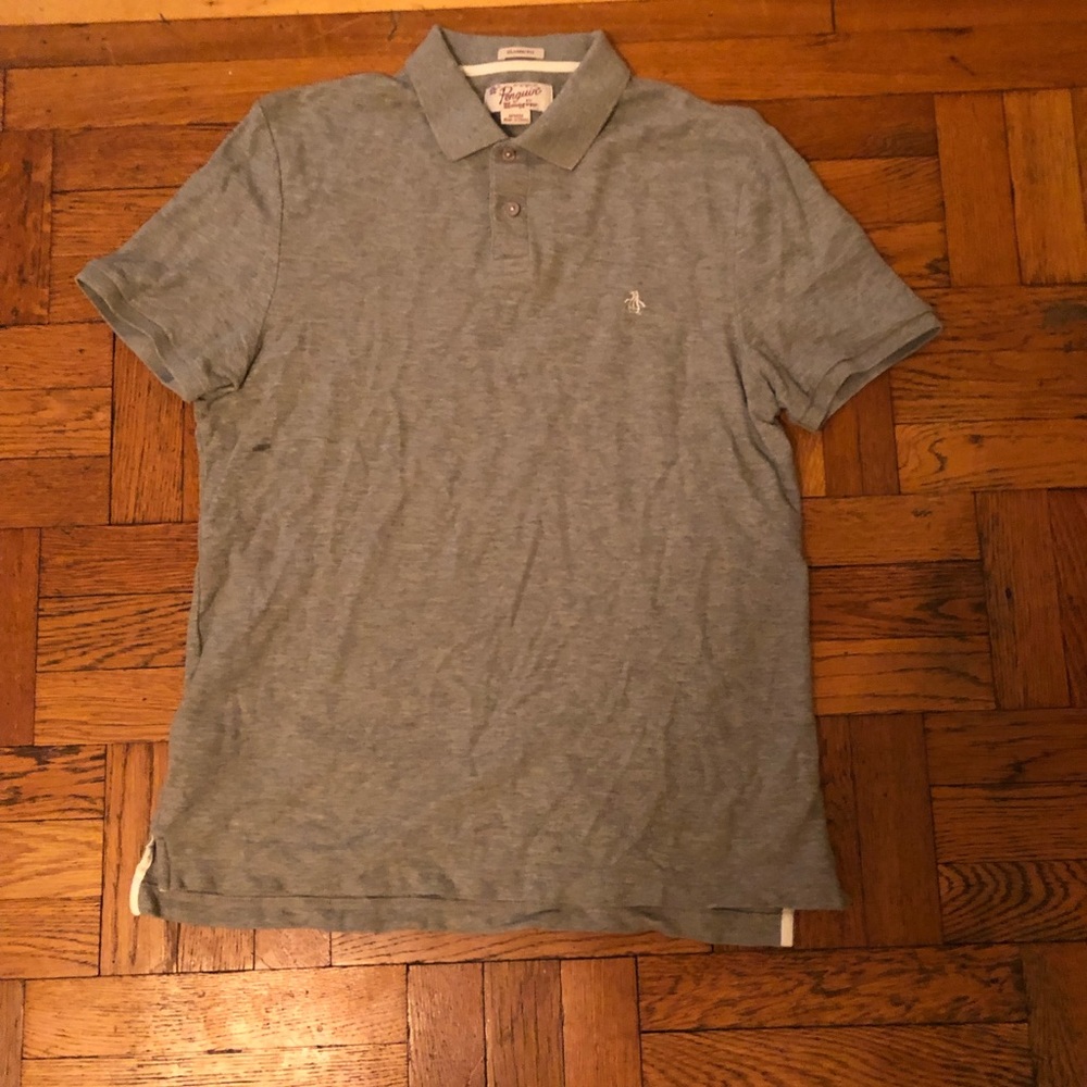 Penguin heather grey sz M polo